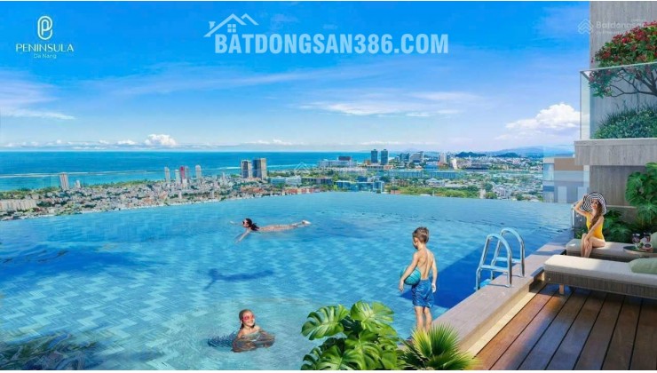 PENINSULA căn hộ 2pn trực diện sông Hàn 4 mặt tiền, view pháo hoa đẳng cấp