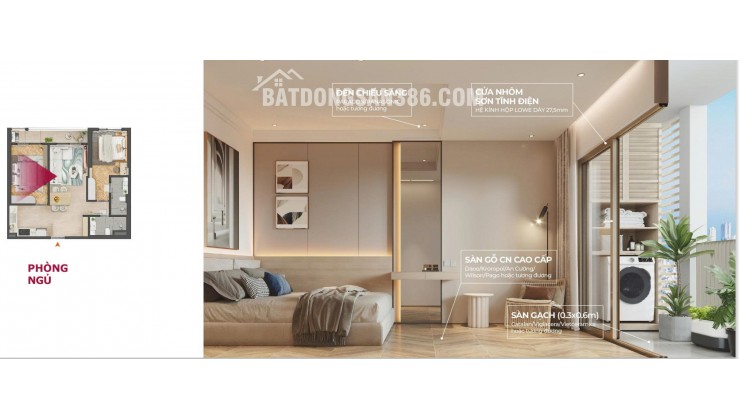 PENINSULA Đà Nẵng DT 63,4m2 2PN tầng cao view biển và núi Sơn Trà đẹp