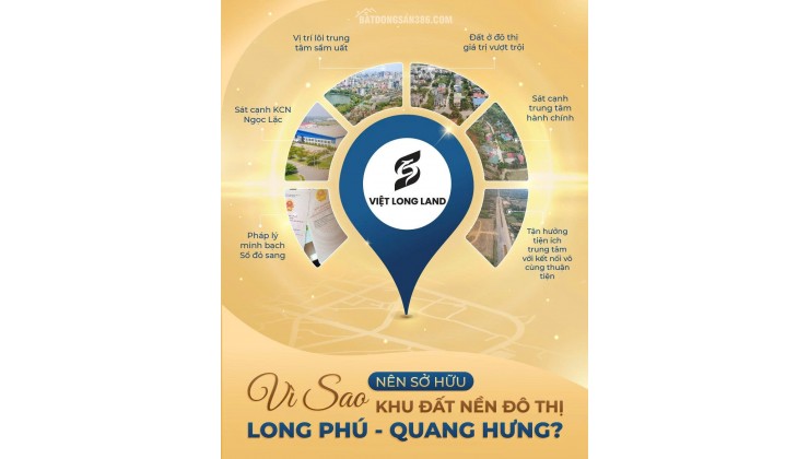 Bán Đất Nền Long Phú Quang hưng Lõi trung tâm sẵn sổ đỏ sang tên ngay giá chỉ hơn 3tr/m2
