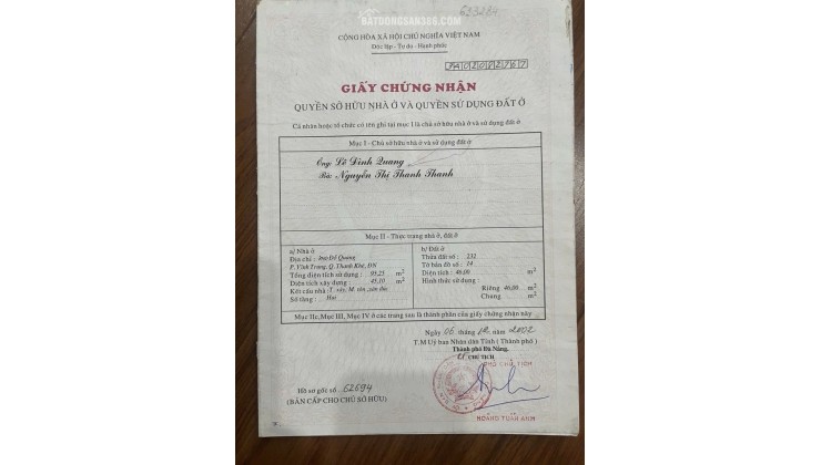 BÁN NHÀ MẶT TIỀN 132 ĐỖ QUANG, 46M 3 TẦNG 3PN3VS HƯỚNG ĐÔNG NAM. 6,9TỶ, LH 0905113070.