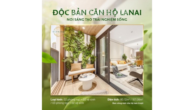 Căn hộ Elysian quận 9, danh sách các căn hộ 1,2,3PN giá tốt view đẹp, mua ngay trực tiếp CĐT, CK 8%