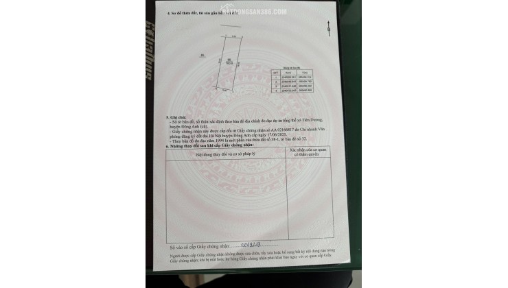  Chính chủ gửi bán hàng hiếm 100,6m bìa bắc Cổ Dương- Phúc Thịnh (Đông Anh cũ)
