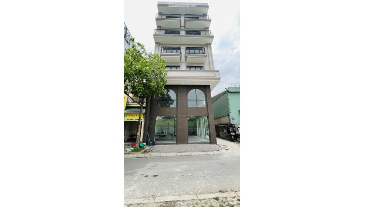 bán nhà lô góc Ngọc Thụy, 90m x 8 tầng,mặt tiền 7.5m, thang máy, vỉa hè, ôtô tránh