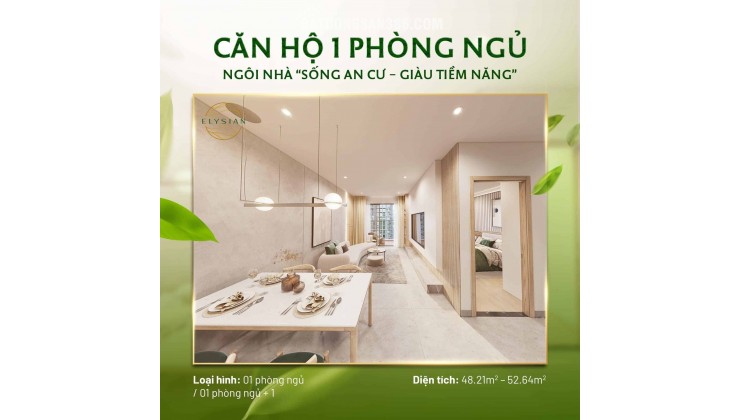 Căn hộ Elysian quận 9, danh sách các căn hộ 1,2,3PN giá tốt view đẹp, mua ngay trực tiếp CĐT, CK 8%