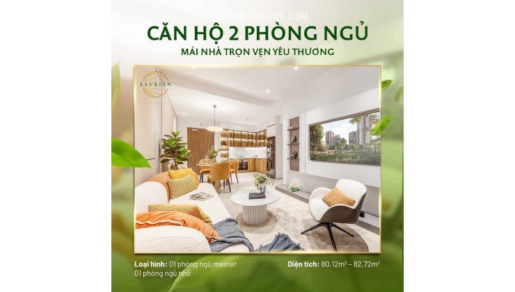 Căn hộ Elysian quận 9, rổ hàng đa dạng các căn từ 1,2,3PN giá tốt view đẹp, mua ngay trực tiếp CĐT, CK 8%, Thanh toán 5% ký HĐMB