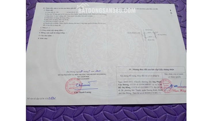  ĐẤT NGÕ 92 HẢI PHONG – GẦN VINHOMES DƯƠNG KINH – GIÁ CHỈ 9XX TRIỆU!!!