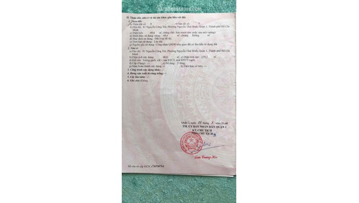 Bán Nhà Mặt Tiền 81-83 Nguyễn Công Trứ, Bến Thành