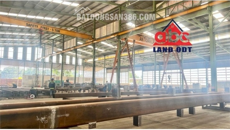 XT035 cho thuê xưởng sản xuất, khung thép kiên cố, trang bị cầu trục phục vụ SX Cơ khí