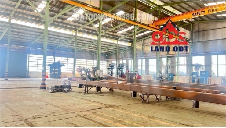 XT035 cho thuê xưởng sản xuất, khung thép kiên cố, trang bị cầu trục phục vụ SX Cơ khí