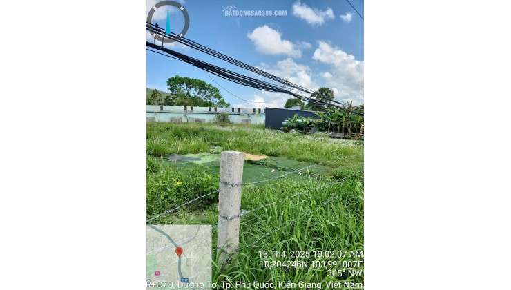 Bán Đất Mặt Tiền Đường DT47 – Dương Tơ, PQ, dt  2300m², Sổ Hồng