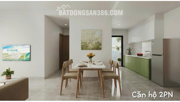 Tổ ấm 2PN tại K-Home Apartment giá chỉ 1,55 tỷ, trung tâm TP Mới