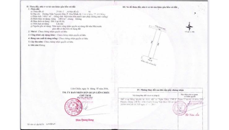 CẦN BÁN BIỆT THỰ 2 LÔ - DIỆN TÍCH LỚN - TRẦN NGUYÊN ĐÁN, HOÀ MINH - GẦN BIỂN