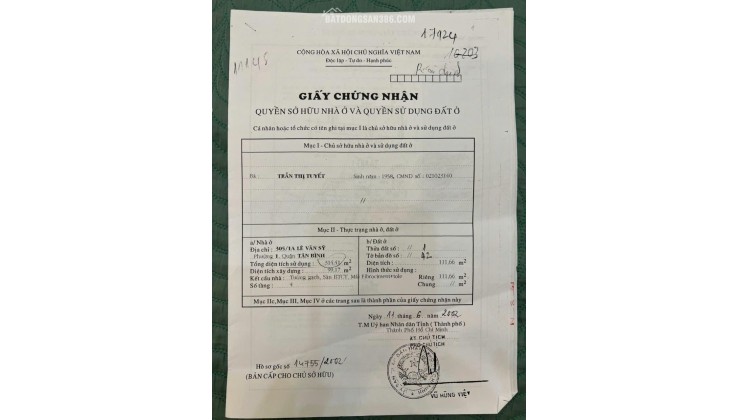 Chính Chủ Bán HXH Đường Lê Văn Sỹ, P1, Tân Bình: DT 16.5x6m, Giá 27 tỷ 5. Gọi O981.699.932 Để Xem Nhà Ngay!