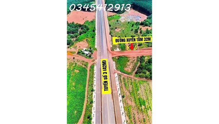 Chỉ còn 1 lô đất lớn 1000m², mặt tiền 25m ngay trục Xuyên Tâm – Đồng Phú, giá chỉ 250 triệu