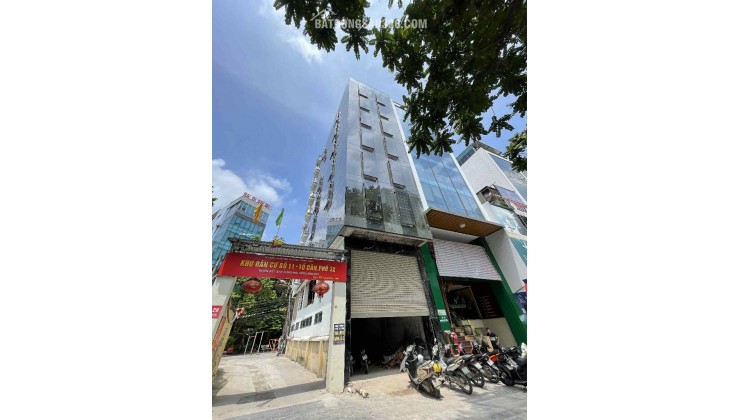 Tòa 9 tầng thang máy phố Đỗ Quang, Cầu Giấy, khu phân lô, vỉa hè ô tô tránh, 75m2, 50 tỷ