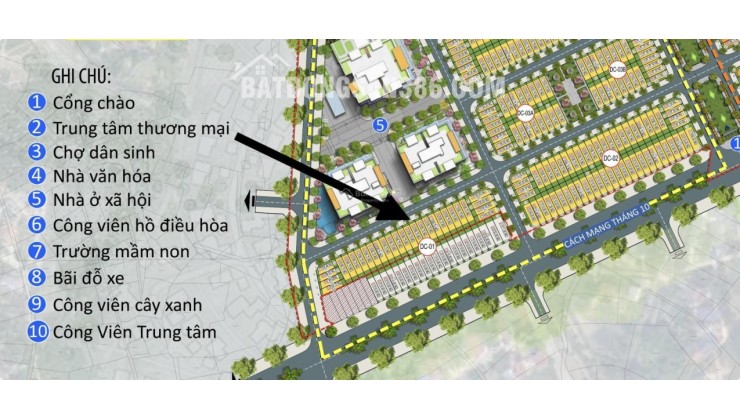 Bán đất nền KĐT Cầu Trúc Sông Công, DC02 - 53, 108.75m2 đối diện 3 tòa nhà ở xã hội, giá chỉ 1.9 tỷ
