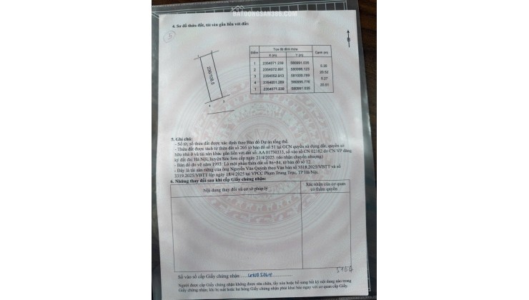 Chính chủ cần bán lô đất đẹp 108,5m2 - Đường nhựa 6m, ô tô tránh nhau