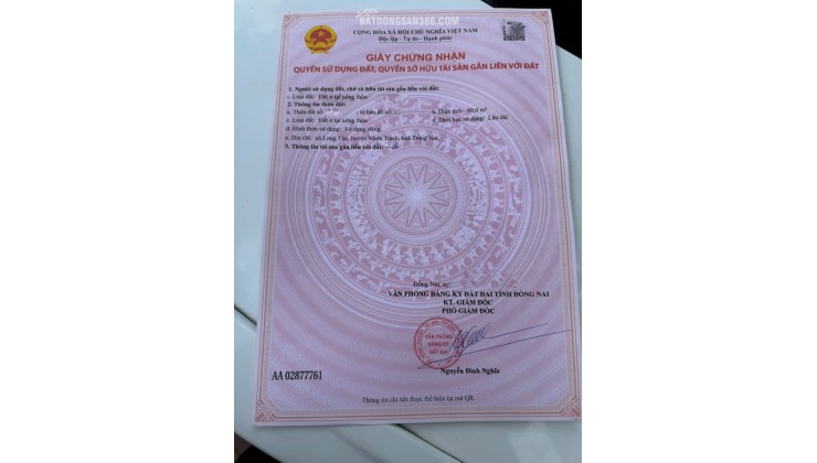 Đất nền Mặt Tiền đường Lê Hồng Phong Nhơn Trạch – Thích hợp cho thuê - kinh doanh dịch vụ.