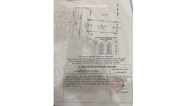 Bán Nhà Mặt Tiền 16 Đường Số 3, P11, Q6