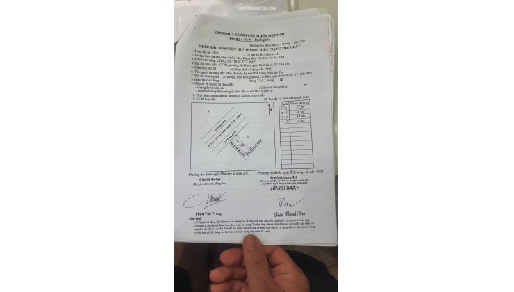 bán nền cặp khu TDC an bình cần thơ có mương hở hẻm hông