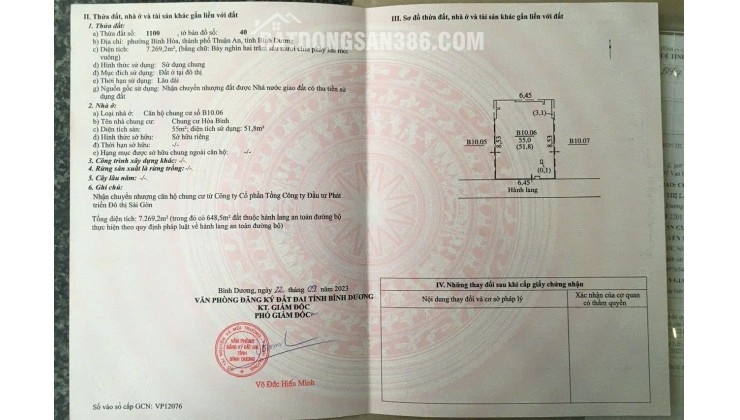 BÁN VÀ CHO THUÊ CĂN HỘ CHUNG CƯ HÒA BÌNH TẠI THUÂN AN. LH:0375240793 HOẶC 0943242321