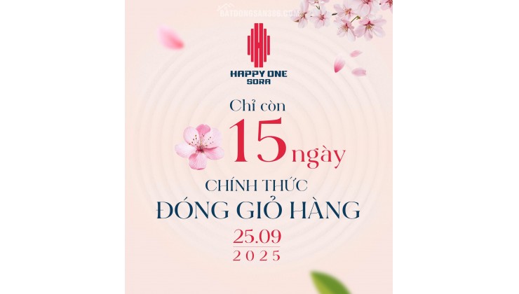 MỞ BÁN CĂN HỘ HAPPY ONE SORA THỦ ĐỨC, NỘI THẤT CAO CẤP, DT 69M2, CHỈ TỪ 3.2 TỶ. LH:0987225871.
