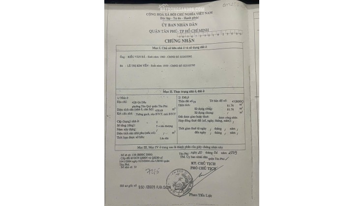 Mặt Tiền Gò Dầu Tân Phú: 4x21m, Kinh Doanh Đỉnh, Giá Tốt Chỉ 17,6 Tỷ!