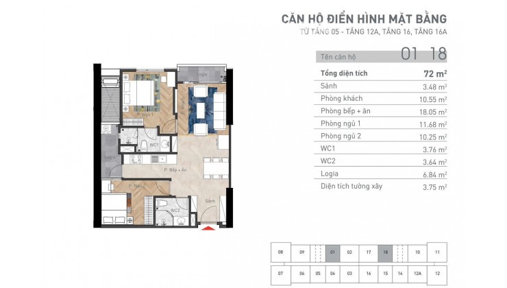 Chính chủ cắt lỗ giảm sâu 2PN- dự án viha 107 nguyễn tuân