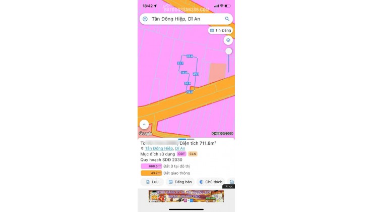 BÁN NHÀ MẶT TIỀN DDT743 DIỆN TÍCH 712M2 GIÁ 20.9 TỶ TRUNG TÂM DĨ AN TP HCM
