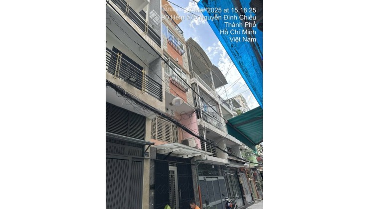 Bán Nhà 575/86 Nguyễn Đình Chiểu, Quận 3. DT: 3.2m*10m. CN: 29m2. 5 Tầng. Giá 9.9  tỷ