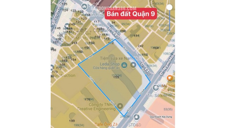 bán lô đất góc 2 Mt đường nam hoà , phước long A, Q9 , dt 2050m - 200 tỷ