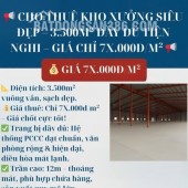  CHO THUÊ KHO XƯỞNG SIÊU ĐẸP – 3.500M² – ĐẦY ĐỦ TIỆN NGHI - THANH TRÌ – GIÁ CHỈ 7X.000Đ/M² 