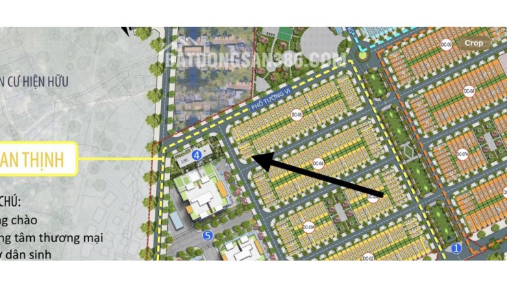 Bán lô góc 2 mặt tiền Khu đô thị Cầu Trúc Sông Công 114.5m, vị trí đẹp đối diện NOXH, giá 2.7 tỷ