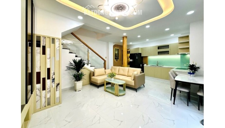 NHÀ TÂN BÌNH - SÁT MẶT TIỀN - NGANG 7.3m - 41m2 - 4 TẦNG BTCT - NHÀ ĐẸP FULL NỘI THẤT - 8.6 TỶ TL