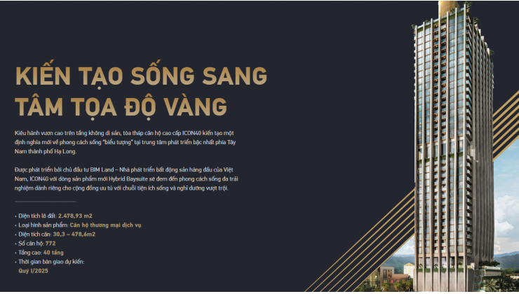 căn hộ studio ICON40 Hạ Long view đảo Tuần Châu giá cực tốt