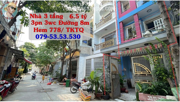 Bán nhà 3 tầng hiện đại, hẻm ô tô 8m, cách Tân Kỳ Tân Quý 1 phút – gần chợ Gò Xoài, trường học, ngân hàng, sổ hồng chính chủ