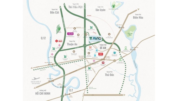 Cần Bán Căn Hộ 2PN - 2VS tòa Orion  dự án TT Avio Ngay Cạnh Vincom Dĩ An - HCM