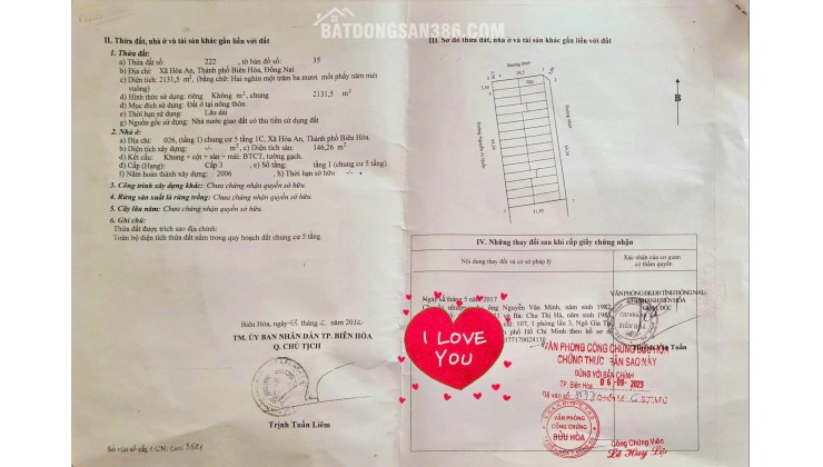 CẦN BÁN HOẶC CHO THUÊ MẶT BẰNG KINH DOANH TẠI NGUYỄN ÁI QUỐC P. HÓA AN, TP BIÊN HÒA, ĐỒNG NAI