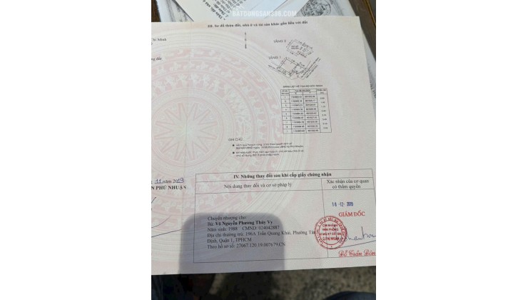 Bán nhà 72/19 Huỳnh văn bánh p 15 Phú nhuận Giá : 2,6 tỉ có thương lượng