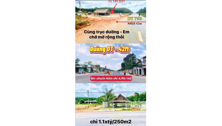 HOT HOT! ĐẤT ĐẸP NGAY MẶT TIỀN DT750 – LONG HÒA, DẦU TIẾNG