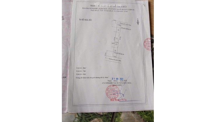 BÁN NHÀ ĐẤT VỊ TRÍ CỰC ĐẸP TẠI ĐỨC HOÀ TÂY NINH, SỔ HỒNG RIÊNG, GIÁ TỪ 2 TỶ. LH:0358855772.