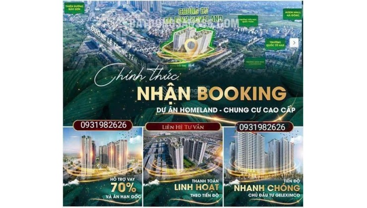 An Bình Home land Hà Đông, Booking sớm chọn căn chọn tầng LH: 093.198.2626