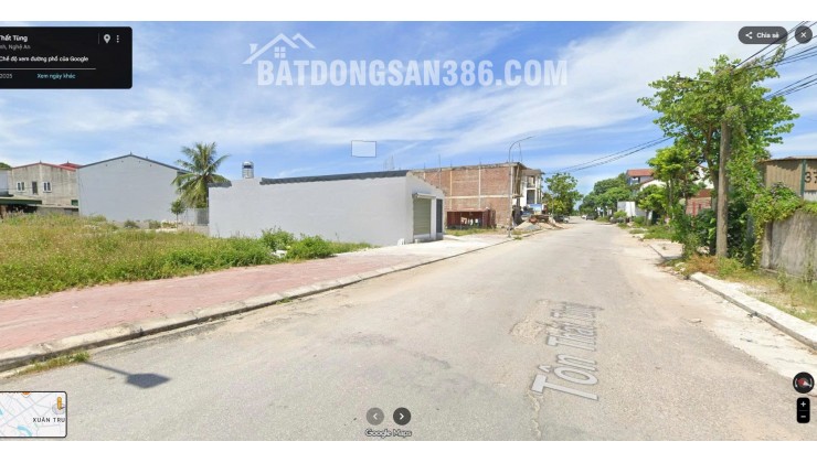 Bán lô 123m2 đất mặt đường Tôn Thất Tùng, P. Hưng Dũng - Đất đấu giá, Bìa xây tự do