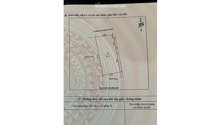 Bán nhà 2 tầng 82m2 mặt đường An Dương Vương, P. Trường Thi, Tp Vinh