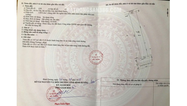 ĐẤT ĐẸP- GIÁ TỐT CẦN BÁN NHANH LÔ ĐẤT 2 MẶT TIỀN Hùng Vương 3855m2 tại p. Tây Nam, TP HCM