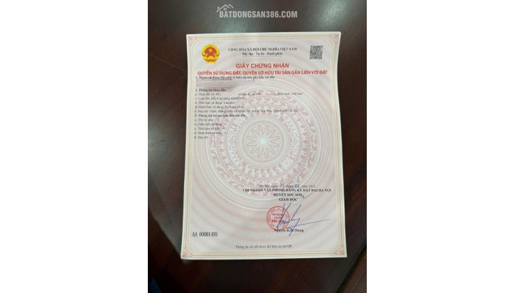 ĐẤT ĐẸP – GIÁ TỐT  – CHÍNH CHỦ Cần Bán 02 Lô Đất Tại Thôn Thắng Hữu, Xã Minh Trí, Huyện Sóc Sơn, Hà Nội