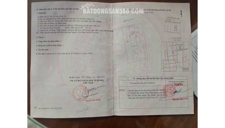 ĐẤT  ĐẸP – GIÁ TỐT  – Cần Bán nhanh lô đất đẹp tiềm năng lớn tại phường Long Hương, TP Hồ Chí Minh.