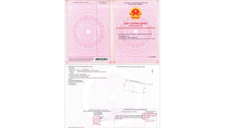 ĐẤT CHÍNH CHỦ - MẶT TIỀN Đường Châu Thị Kim, Xã An Vĩnh Ngãi, TP Tân An, Long An