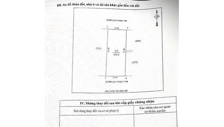 Bán 555m2 đất kinh doanh mặt đường 72m - Quán Bàu - TP Vinh