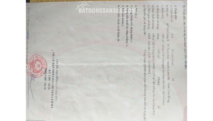 HOT HOT - CẦN BÁN LÔ ĐẤT 2 MẶT TIỀN TẠI TT Nam Ban, Lâm Hà, Lâm Đồng